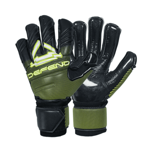 Defend Venom Grip Goalkeeper Gloves – Black/Neon Green Power